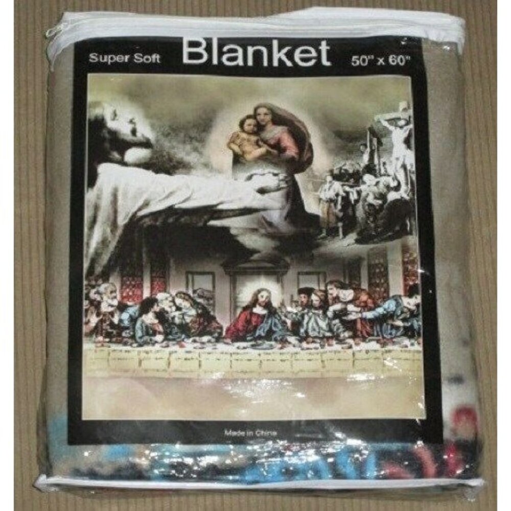 New The Last Supper Jesus Fleece Throw Blanket Gift Spiritual Religious Holy NIP